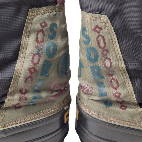 Vintage Sorel‎ Women Tall Freestyle Nylon Rubber Winter Lined Snow Boots Size 7 - Picture 7 of 16